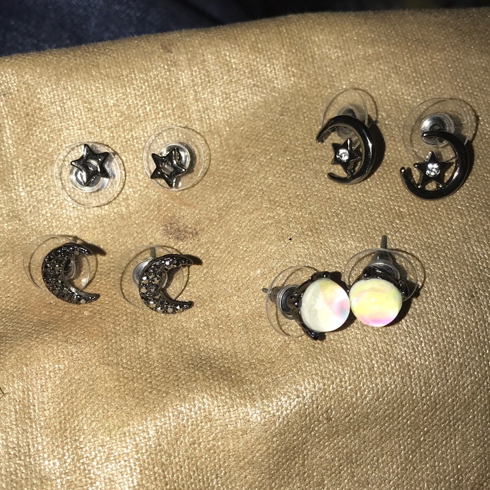 Stars, Moons, and Iridescent Earrings